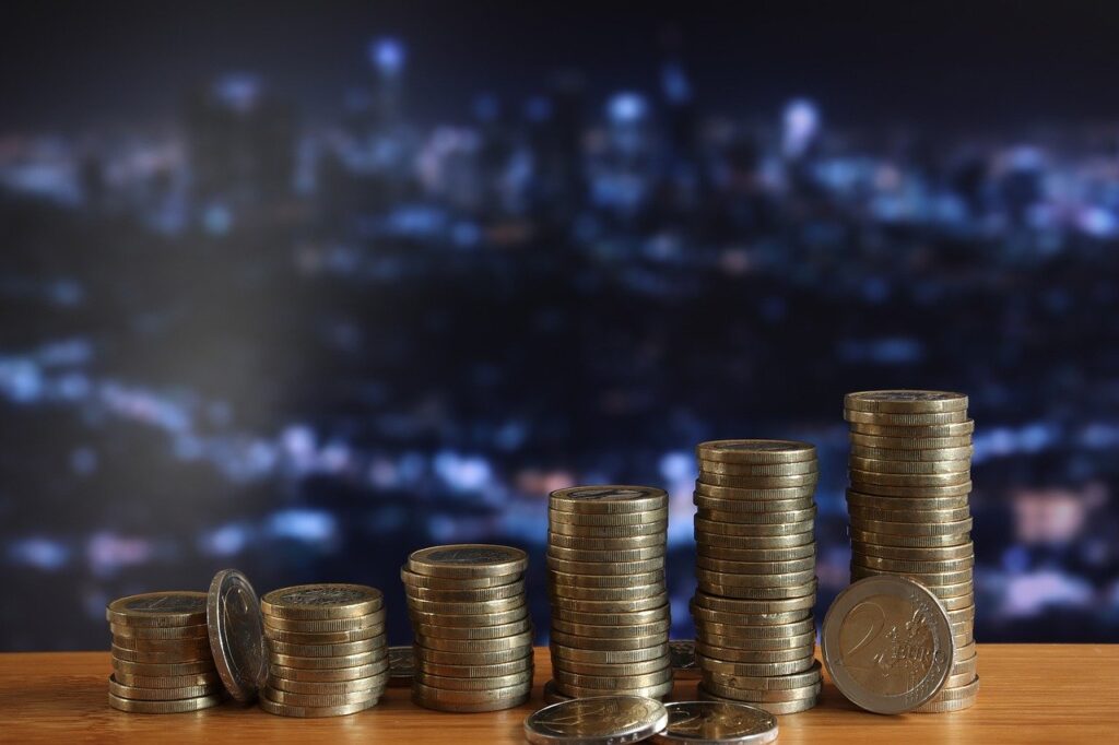 Euro Coins Coins are arranged in ascending order