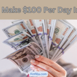 A person is showing cash and a title " How to make $100 per day in USA ? " is showing above the image