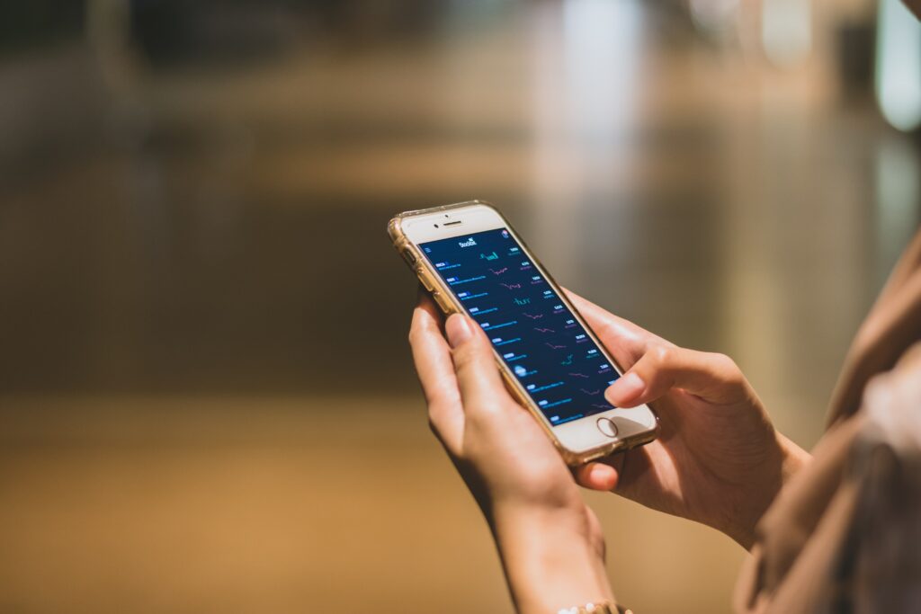 A girl using smartphone